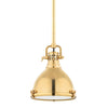 Hudson Valley Lighting Pelham Aged Brass 8W X 8L X 8.75H Pendant