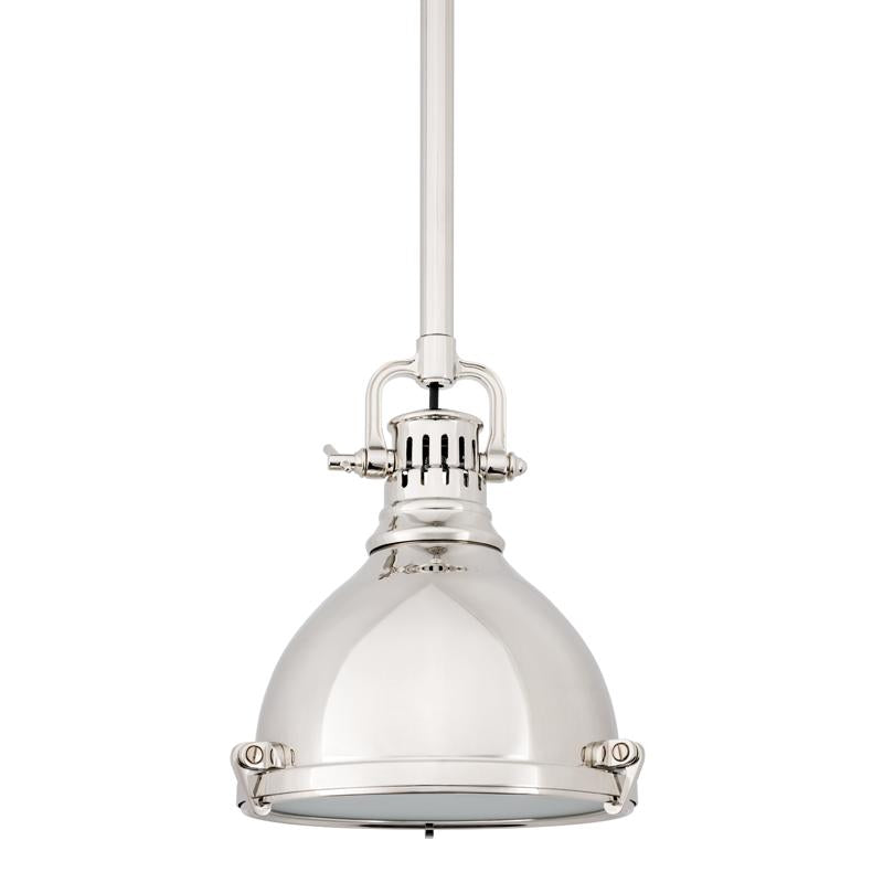 Hudson Valley Lighting Pelham Polished Nickel 8W x 8L x 8.75H Pendant