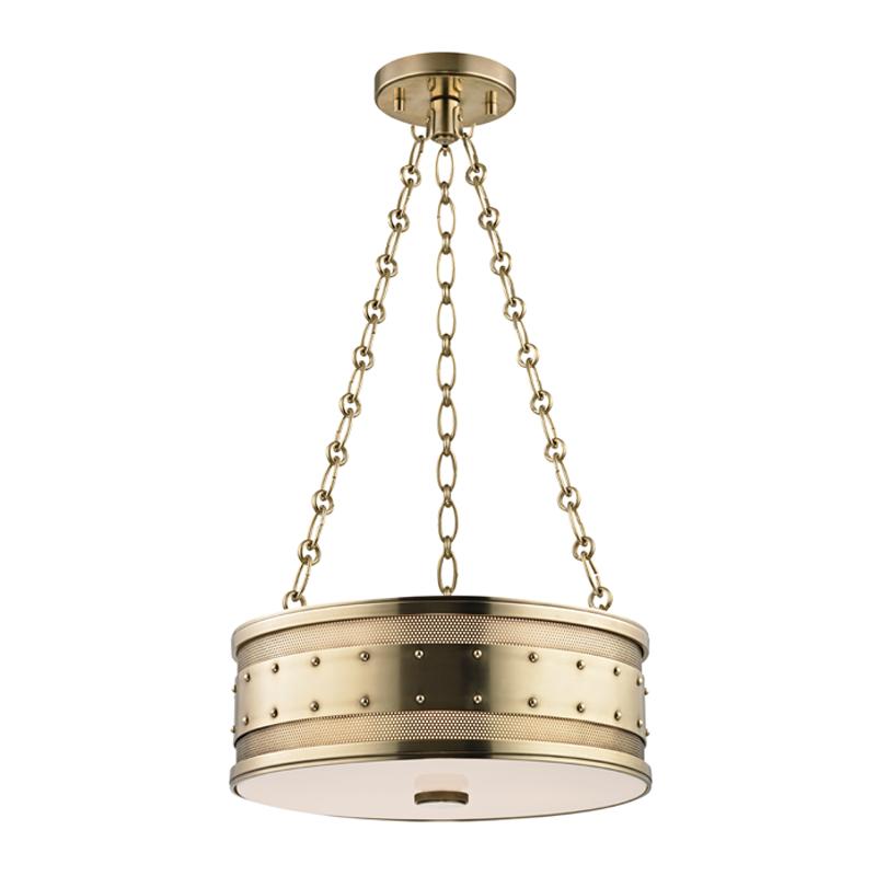 Hudson Valley Lighting Gaines Aged Brass 16W x 16L x 5.75H Pendant