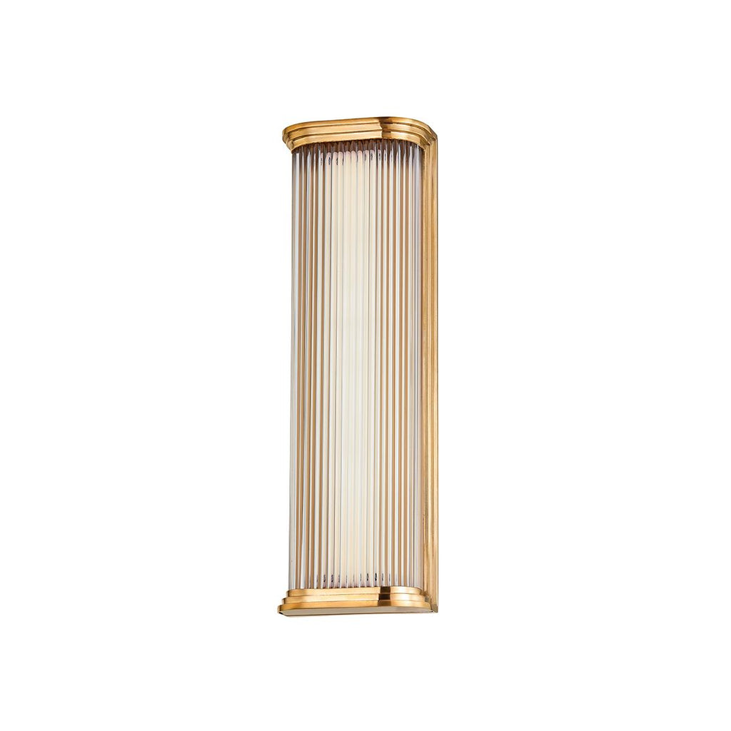 Hudson Valley Lighting Newburgh Aged Brass 5.25W x 5.25L x 17H Wall Sconce