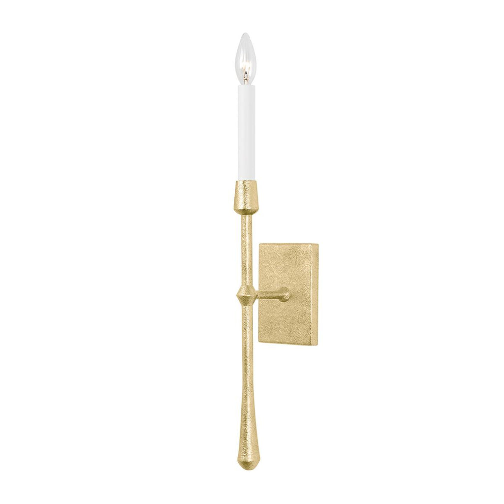 Hudson Valley Lighting Hathaway Vintage Gold Leaf 4.25W x 4.25L x 25.25H Wall Sconce