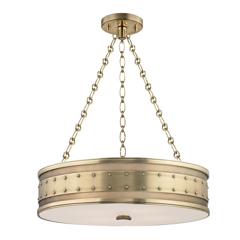 Hudson Valley Lighting Gaines Aged Brass 22W x 22L x 5.75H Chandelier