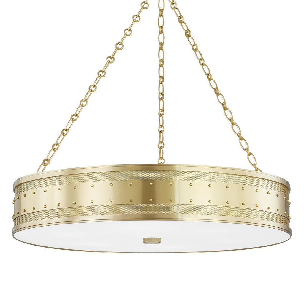 Hudson Valley Lighting Gaines Aged Brass 30W x 30L x 7H Chandelier