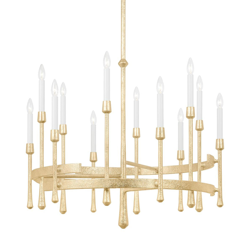 Hudson Valley Lighting Hathaway Vintage Gold Leaf 32.25W x 32.25L x 34.25H Chandelier