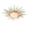 Corbett Lighting Helios Gold And Silver Leaf 27W X 27L X 5.5H Flush Mount