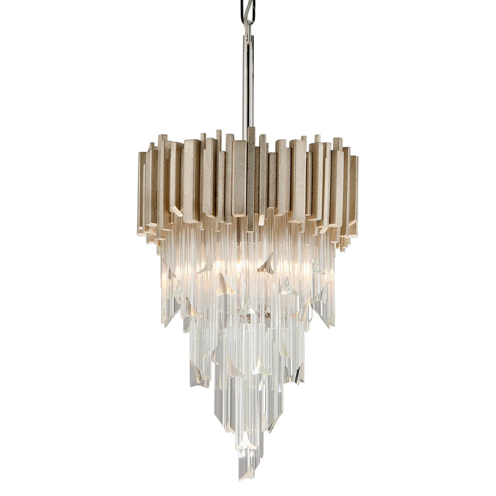 Corbett Lighting Mystique MODERN SILVER LEAF 12.25W x 12.25L x 18.5H Pendant