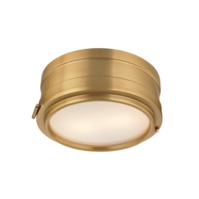 Hudson Valley Lighting Rye Aged Brass 11W x 11L x 4.75H Flush Mount