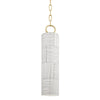 Hudson Valley Lighting Brookville Aged Brass/Stripe Combo 5W X 5L X 20.75H Pendant