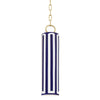 Hudson Valley Lighting Brookville Aged Brass/Blue Combo 5W X 5L X 20.75H Pendant