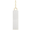 Hudson Valley Lighting Brookville Aged Brass/Soft Off White 5W X 5L X 20.75H Pendant