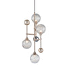 Corbett Lighting Majorette Silver Leaf W Polished Chrome 14W X 14L X 28.75H Pendant