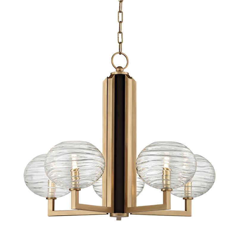 Hudson Valley Lighting Breton Aged Brass 30W x 30L x 25H Chandelier