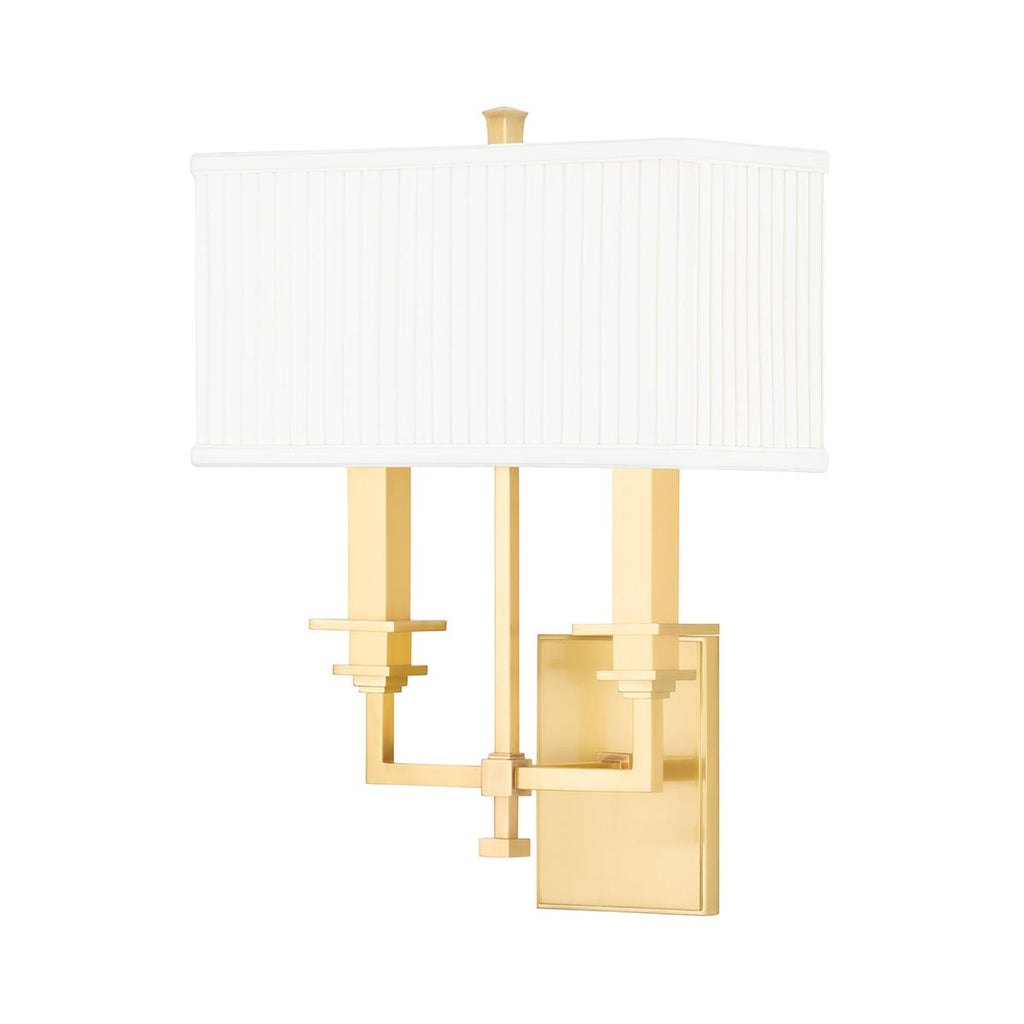 Hudson Valley Lighting Berwick Aged Brass 12.5W x 12.5L x 15.75H Wall Sconce