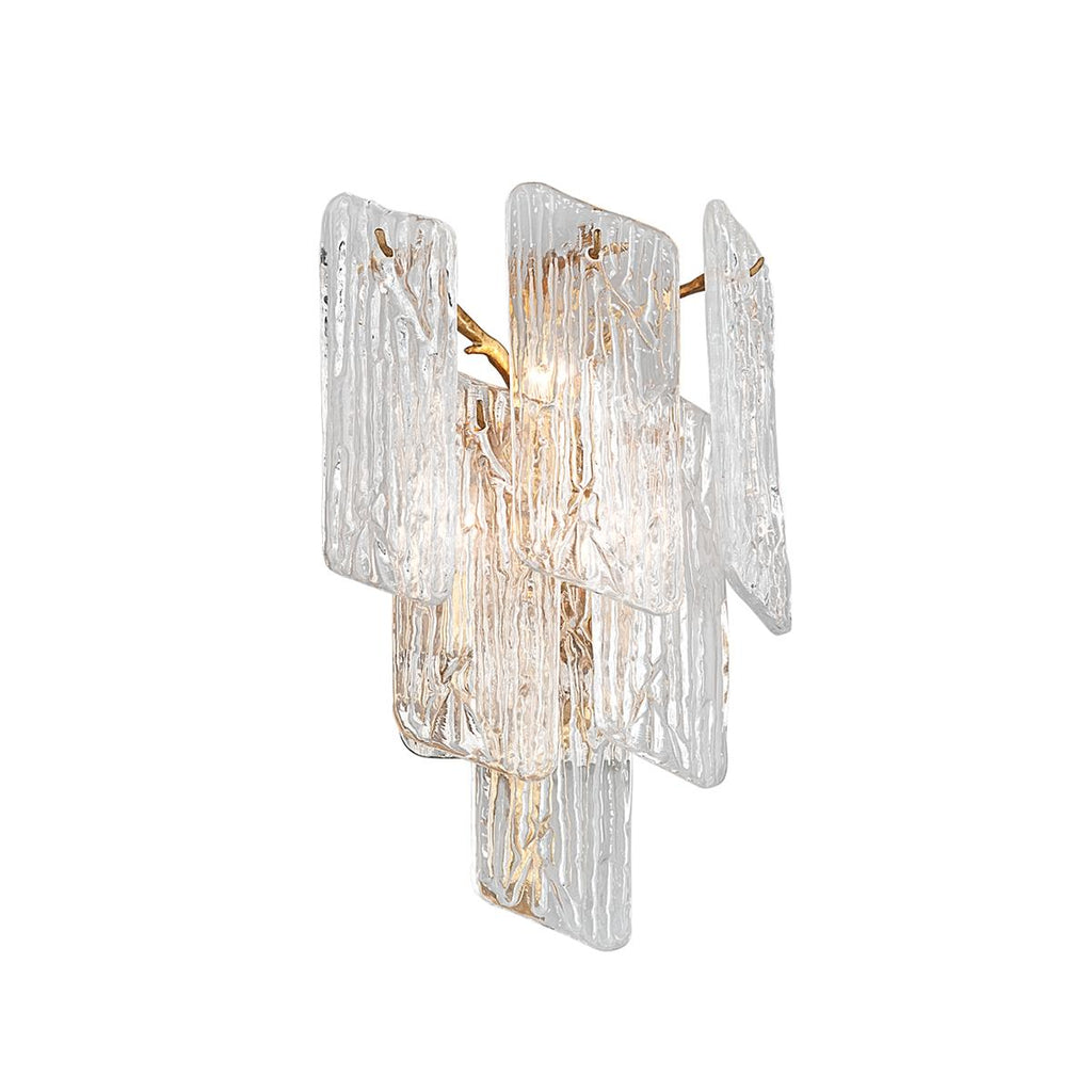 Corbett Lighting Piemonte Gold Leaf 12W x 12L x 17.25H Wall Sconce