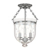 Hudson Valley Lighting Hampton Polished Nickel 10.25W X 10.25L X 15.5H Semi-Flush Mount