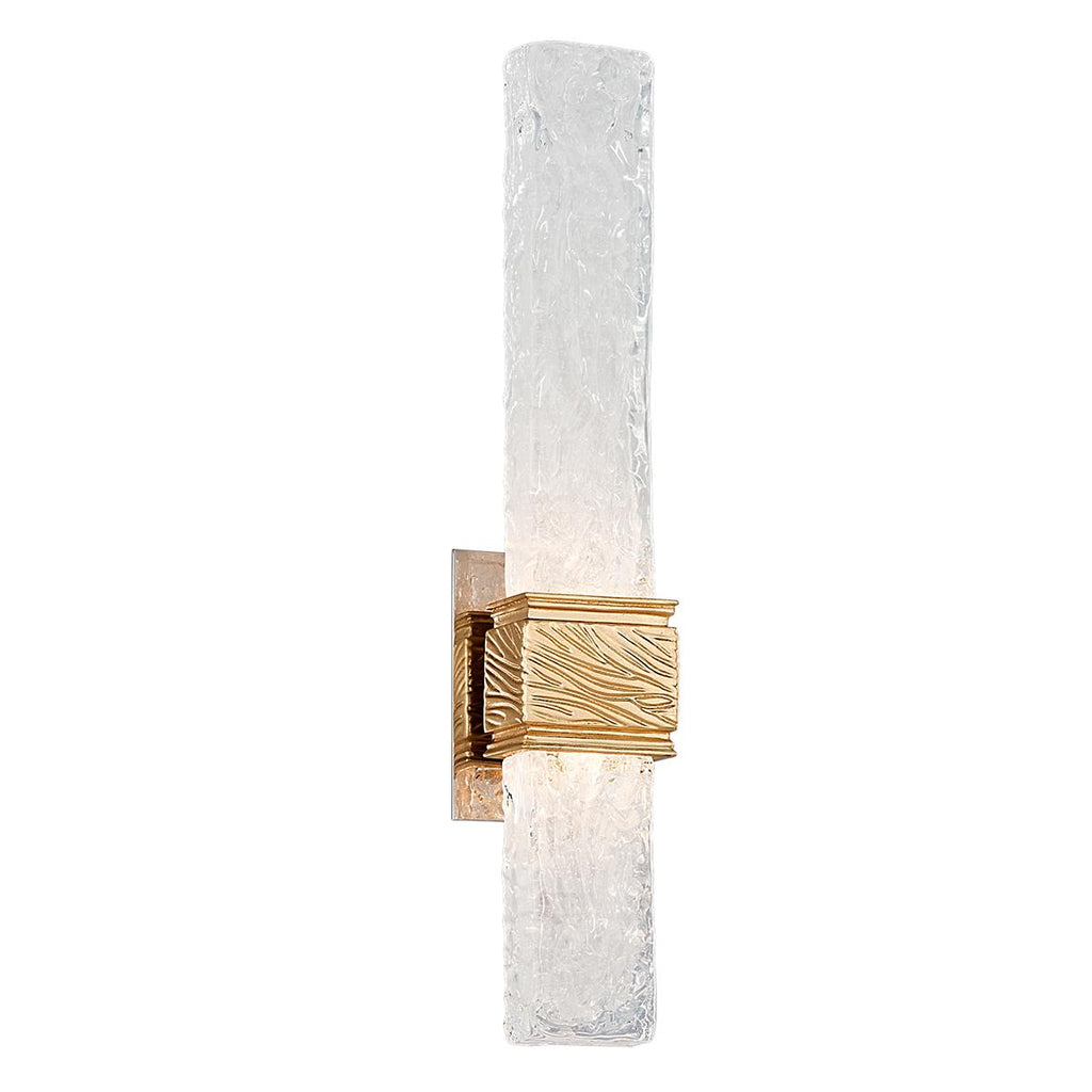 Corbett Lighting Freeze Gold Leaf 4.75W x 4.75L x 21.75H Wall Sconce