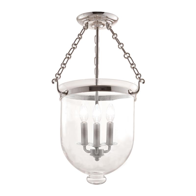 Hudson Valley Lighting Hampton Polished Nickel 12W x 12L x 20.25H Semi-Flush Mount