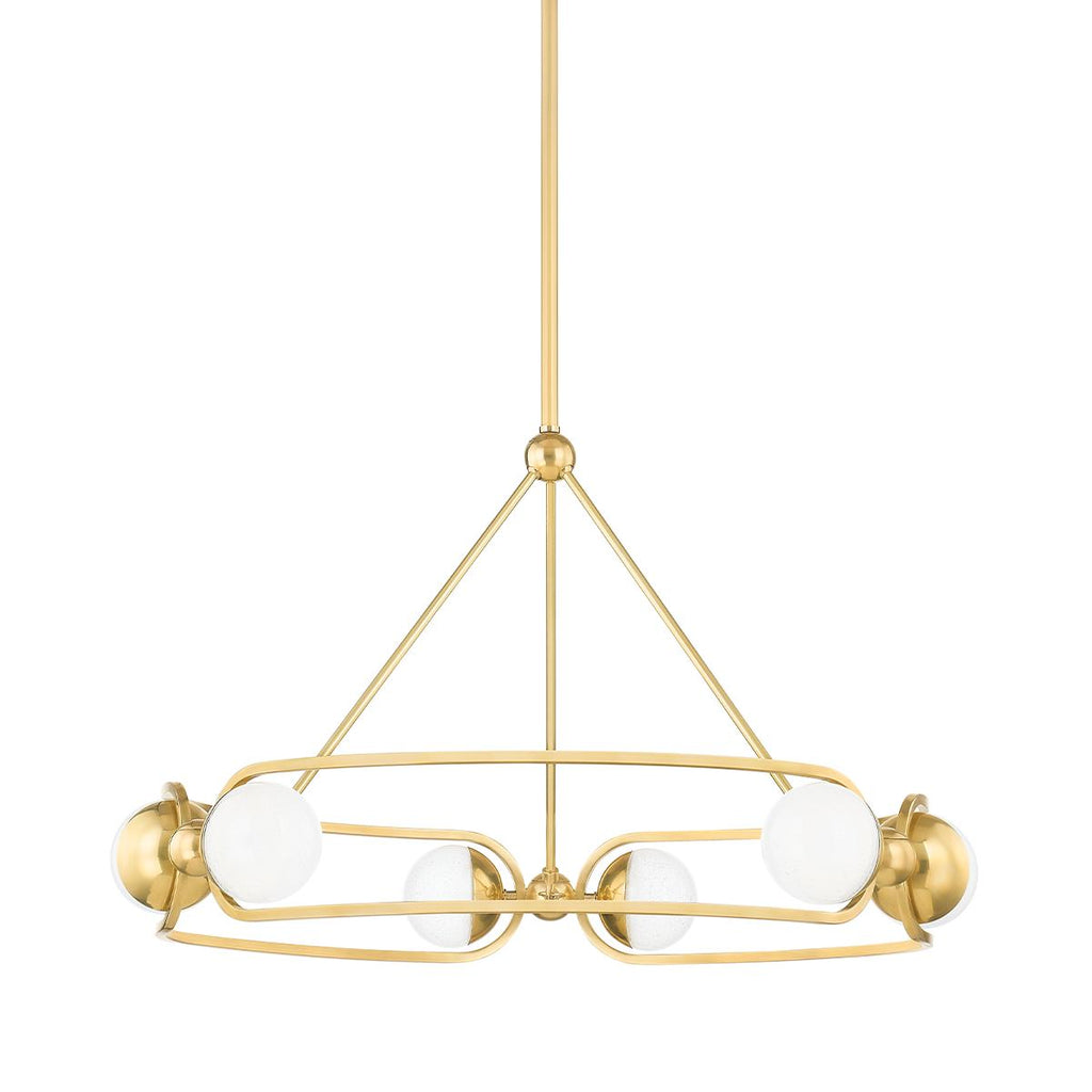 Hudson Valley Lighting Hartford Aged Brass 30.5W x 30.5L x 18.25H Chandelier