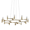 Corbett Lighting Nexus Warm Silver Leaf 38W X 38L X 5.25H Chandelier