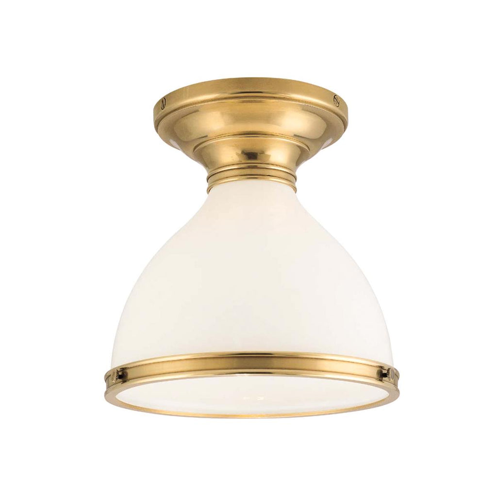 Hudson Valley Lighting Randolph Aged Brass 10W x 10L x 9.25H Semi-Flush Mount