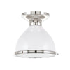 Hudson Valley Lighting Randolph Polished Nickel 10W X 10L X 9.25H Semi-Flush Mount