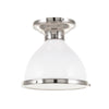 Hudson Valley Lighting Randolph Satin Nickel 10W X 10L X 9.25H Semi-Flush Mount