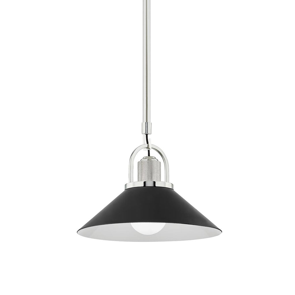 Hudson Valley Lighting Syosset Polished Nickel/black 12W x 12L x 9.25H Pendant