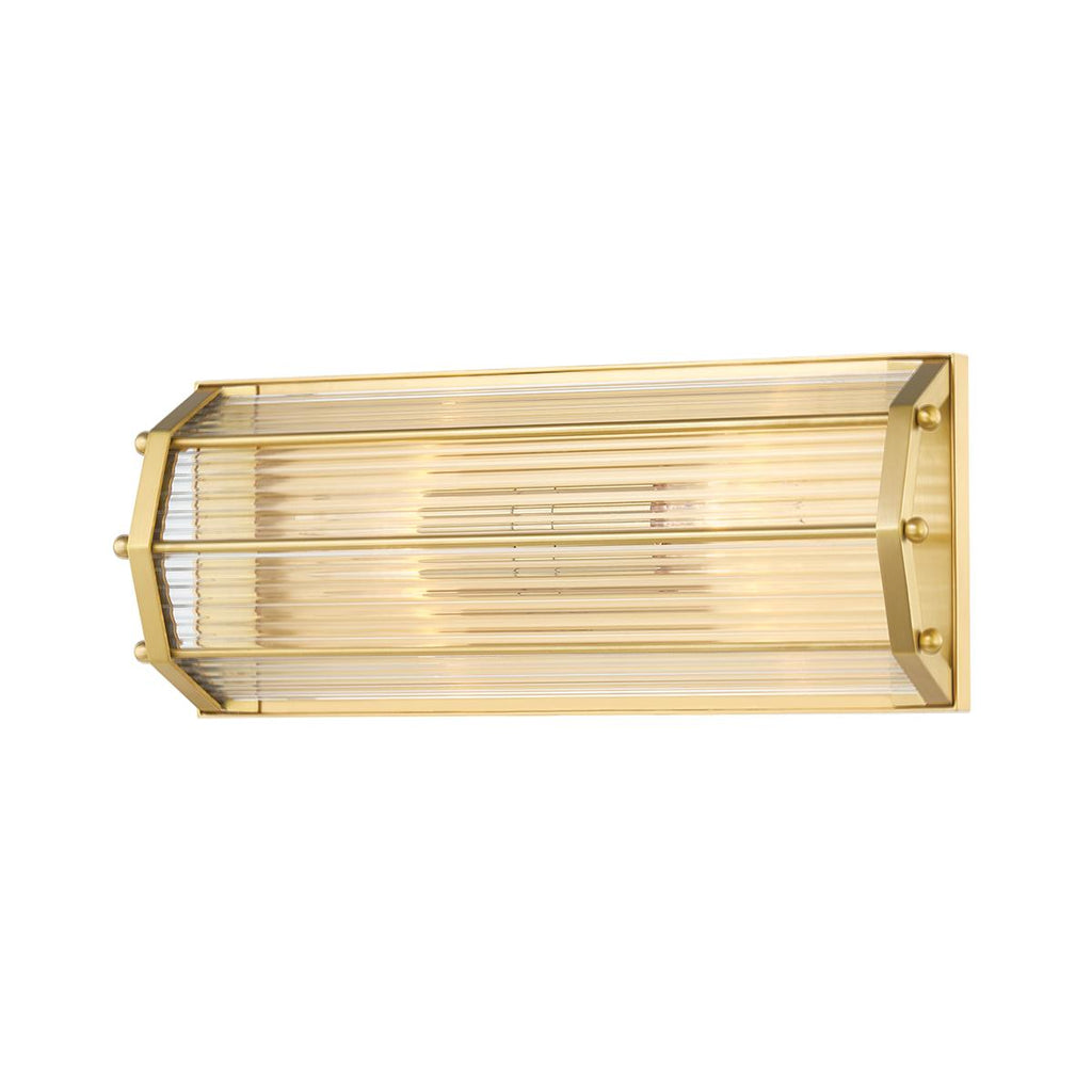 Hudson Valley Lighting Wembley Aged Brass 5W x 5L x 15.5H Wall Sconce