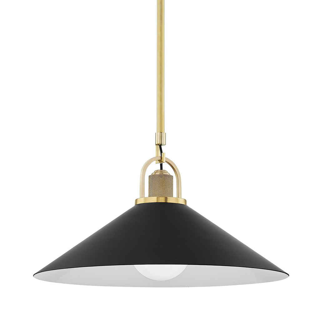 Hudson Valley Lighting Syosset Aged Brass/black 20W x 20L x 11.38H Pendant