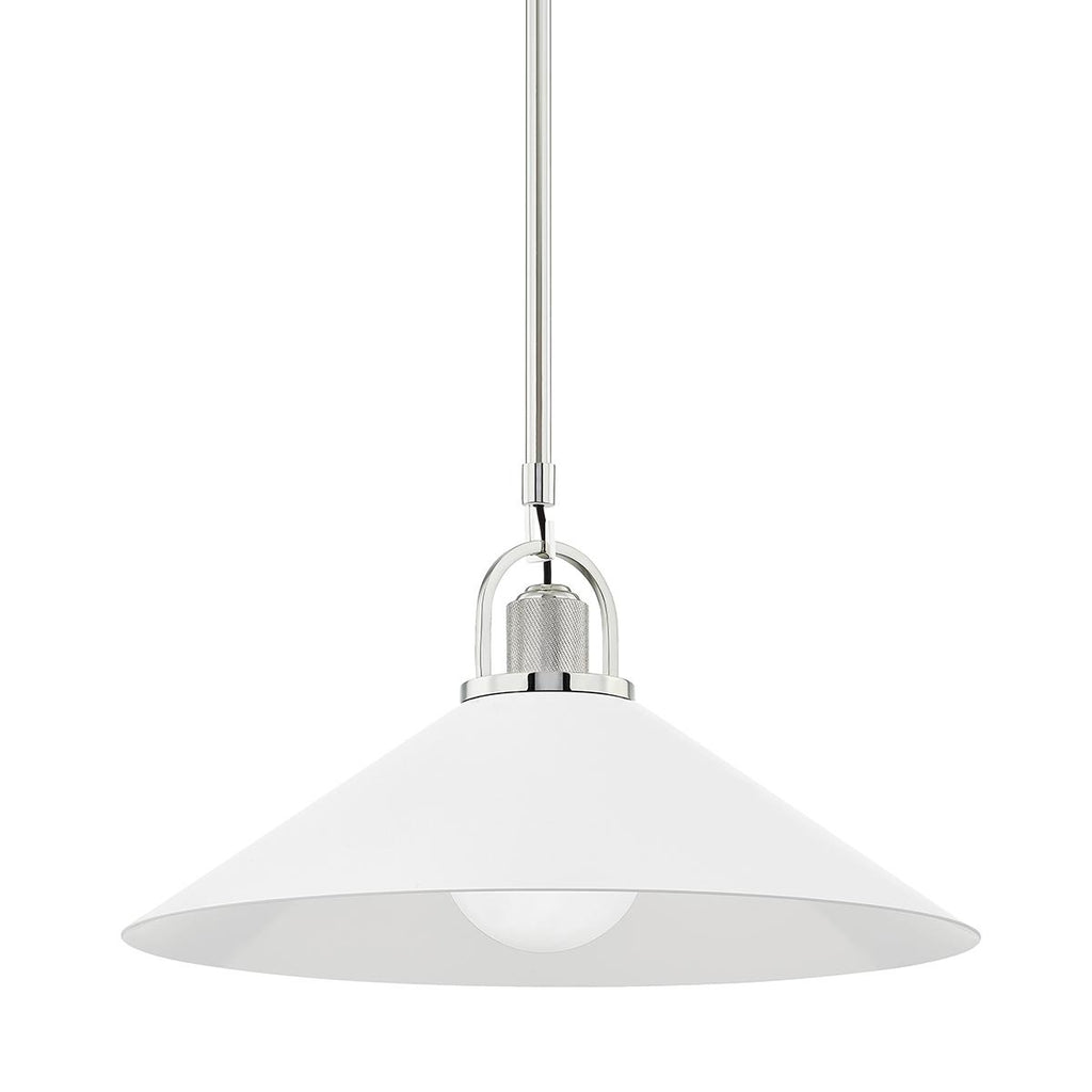 Hudson Valley Lighting Syosset Polished Nickel/white 20W x 20L x 11.38H Pendant