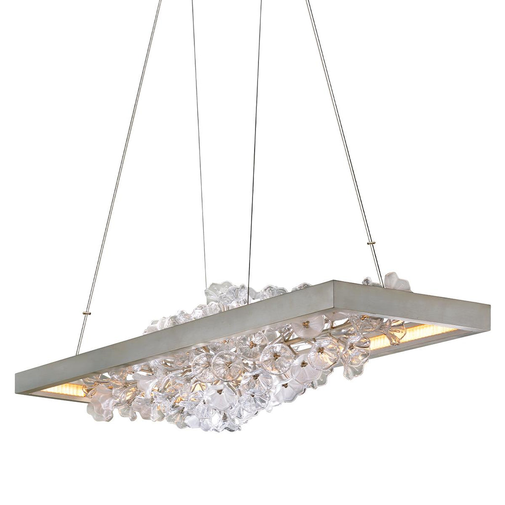 Corbett Lighting Jasmine SILVER LEAF 18W x 60L x 12H Pendant