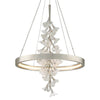 Corbett Lighting Jasmine Silver Leaf 28W X 28L X 38.5H Chandelier