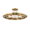 Hudson Valley Lighting Chambers Aged Brass 21W X 21L X 8H Semi-Flush Mount