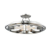 Hudson Valley Lighting Chambers Polished Nickel 21W X 21L X 8H Semi-Flush Mount