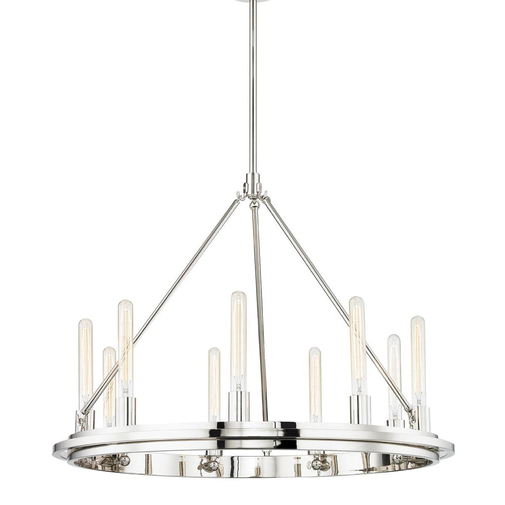 Hudson Valley Lighting Chambers Polished Nickel 32W x 32L x 28H Chandelier