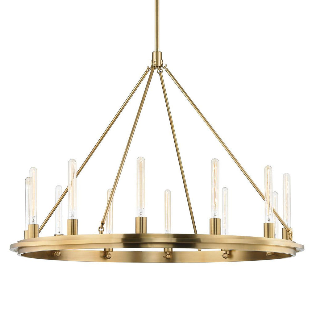 Hudson Valley Lighting Chambers Aged Brass 45W x 45L x 33.75H Chandelier