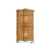 Corbett Lighting Carayes Natural Rattan Stainless Steel 8.75W X 8.75L X 16H Wall Sconce