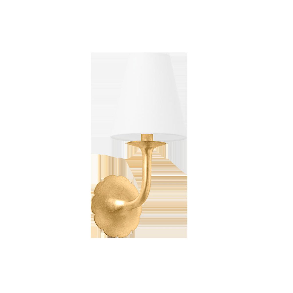 Hudson Valley Lighting WINNIPEG VINTAGE GOLD LEAF 6.5W x 6.5L x 14.75H Wall Sconce