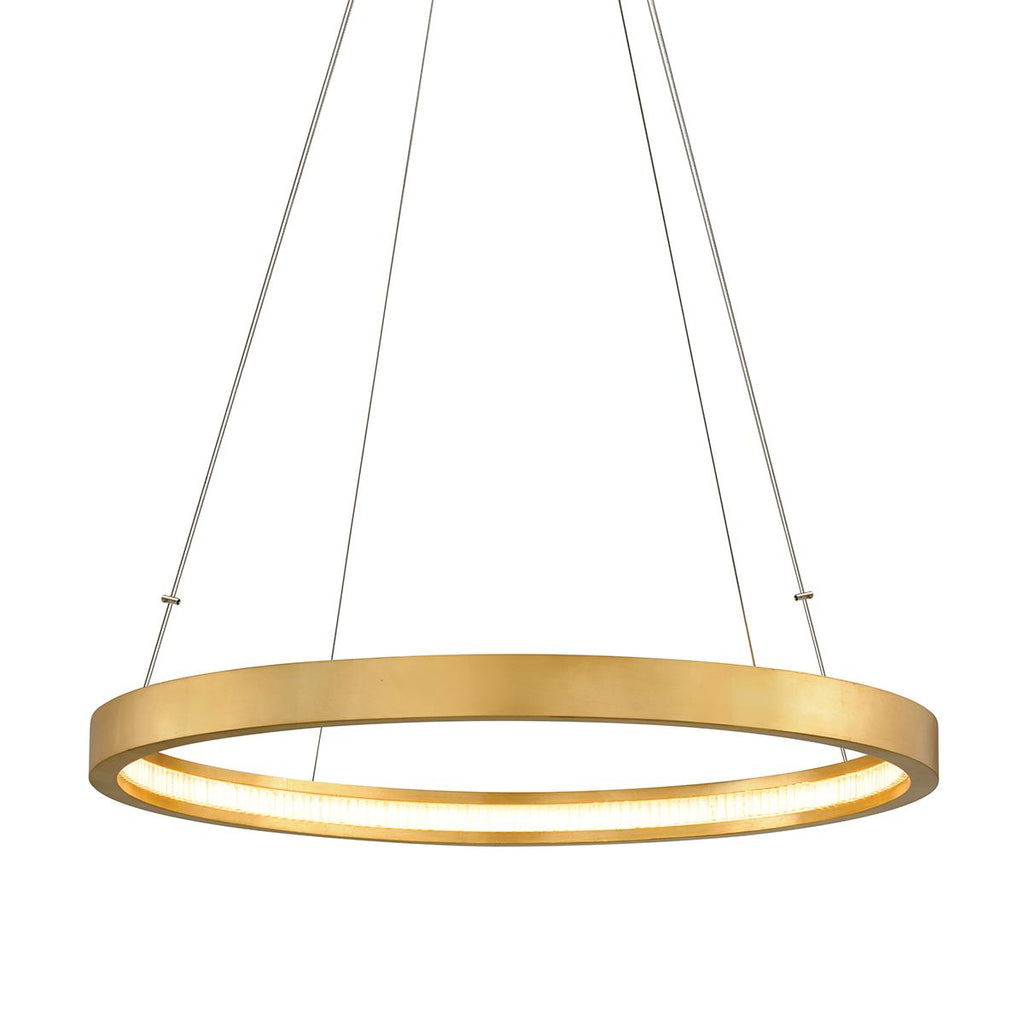 Corbett Lighting Jasmine Gold Leaf 36W x 36L x 2.5H Chandelier