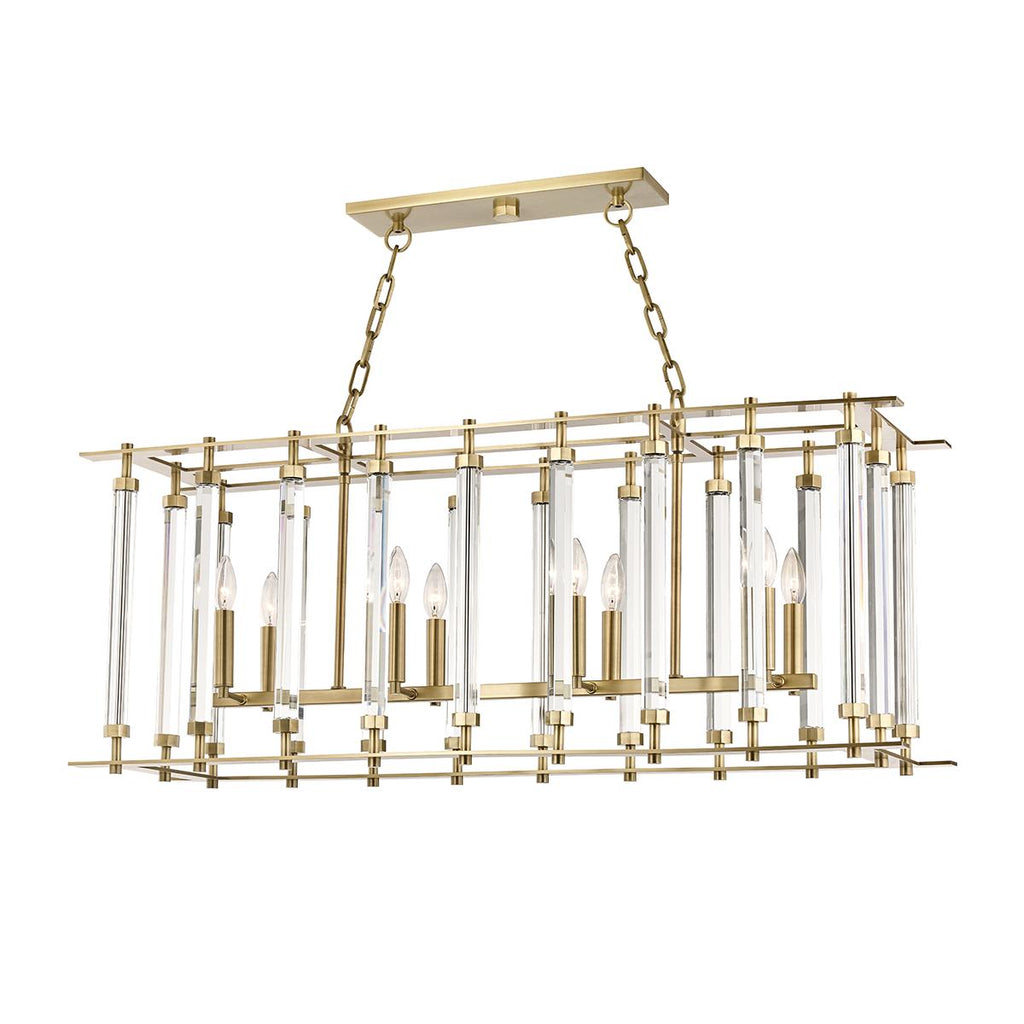 Hudson Valley Lighting Haddon Aged Brass 12W x 42.25L x 18.5H Pendant