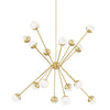 Hudson Valley Lighting Saratoga Aged Brass 62.5W X 62.5L X 42.5H Chandelier