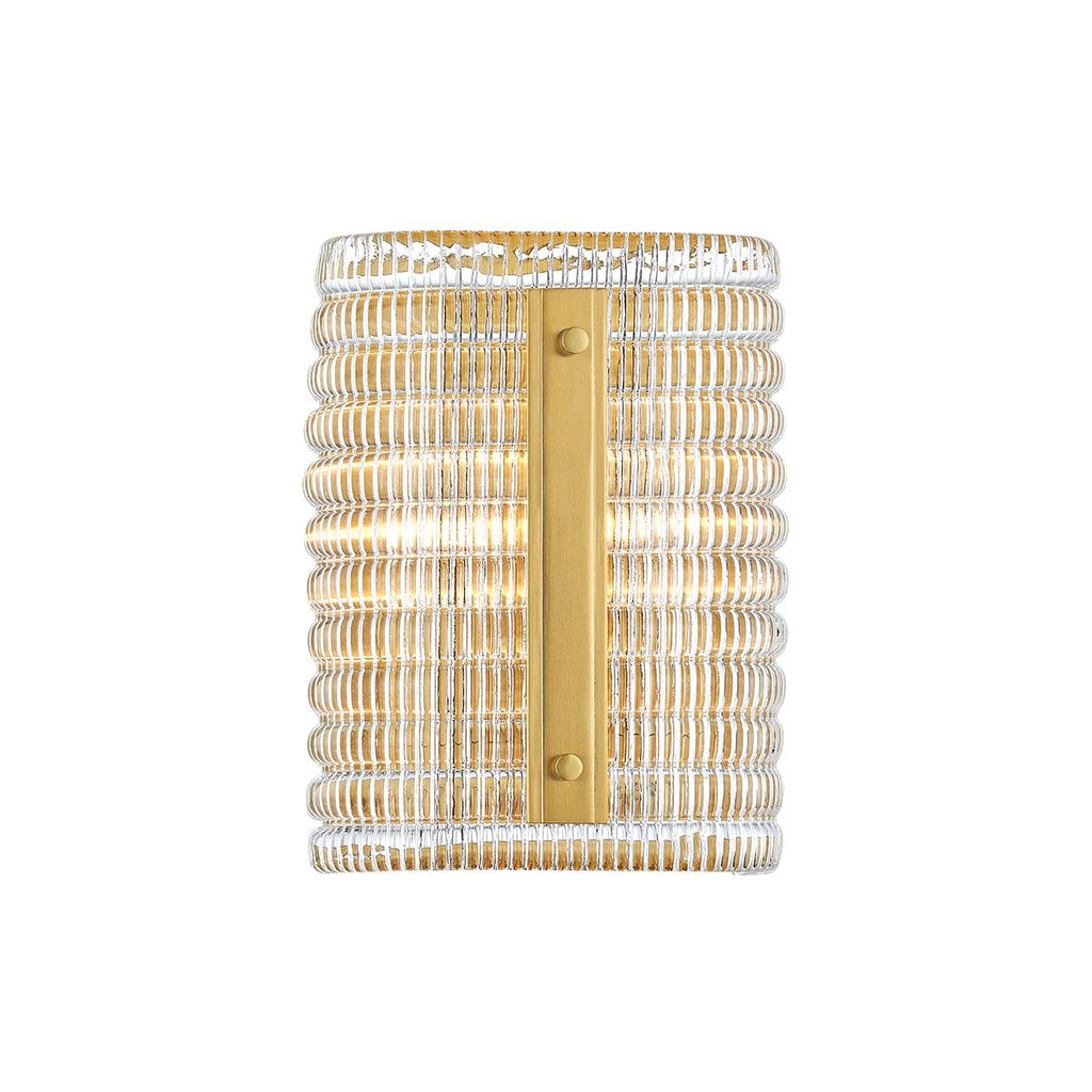 Hudson Valley Lighting Athens Aged Brass 8W x 8L x 9.5H Wall Sconce