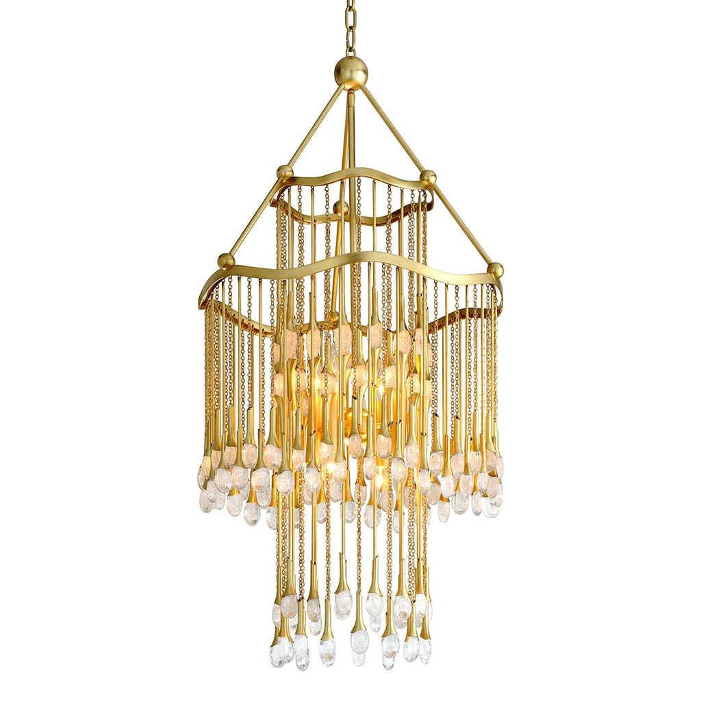 Corbett Lighting Kiara Gold Leaf 23.25W x 45.5H Chandelier