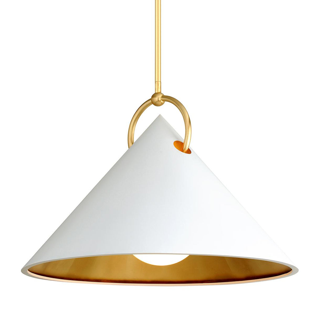 Corbett Lighting Charm GOLD LEAF/WHITE 38W x 38L x 26.5H Chandelier