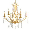 Corbett Lighting Prosecco Gold Leaf 31W X 31L X 35.5H Chandelier