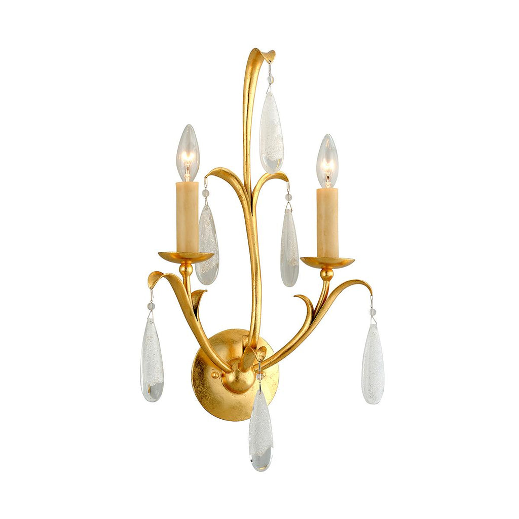 Corbett Lighting Prosecco Gold Leaf 12.75W x 12.75L x 20.75H Wall Sconce