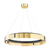 Hudson Valley Lighting Tribeca Aged Brass/Black 32.75W X 32.75L X 5H Chandelier