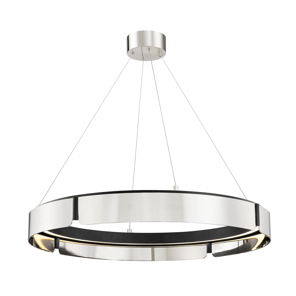 Hudson Valley Lighting Tribeca Burnished Nickel/black Combo 32.75W x 32.75L x 5H Chandelier