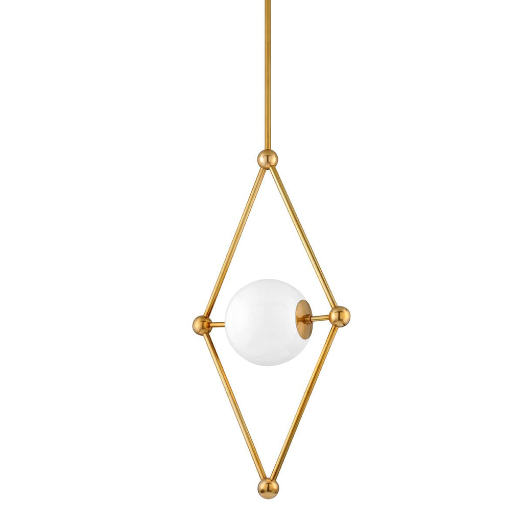 Corbett Lighting Bickley VINTAGE BRASS 10W x 20L x 42H Pendant