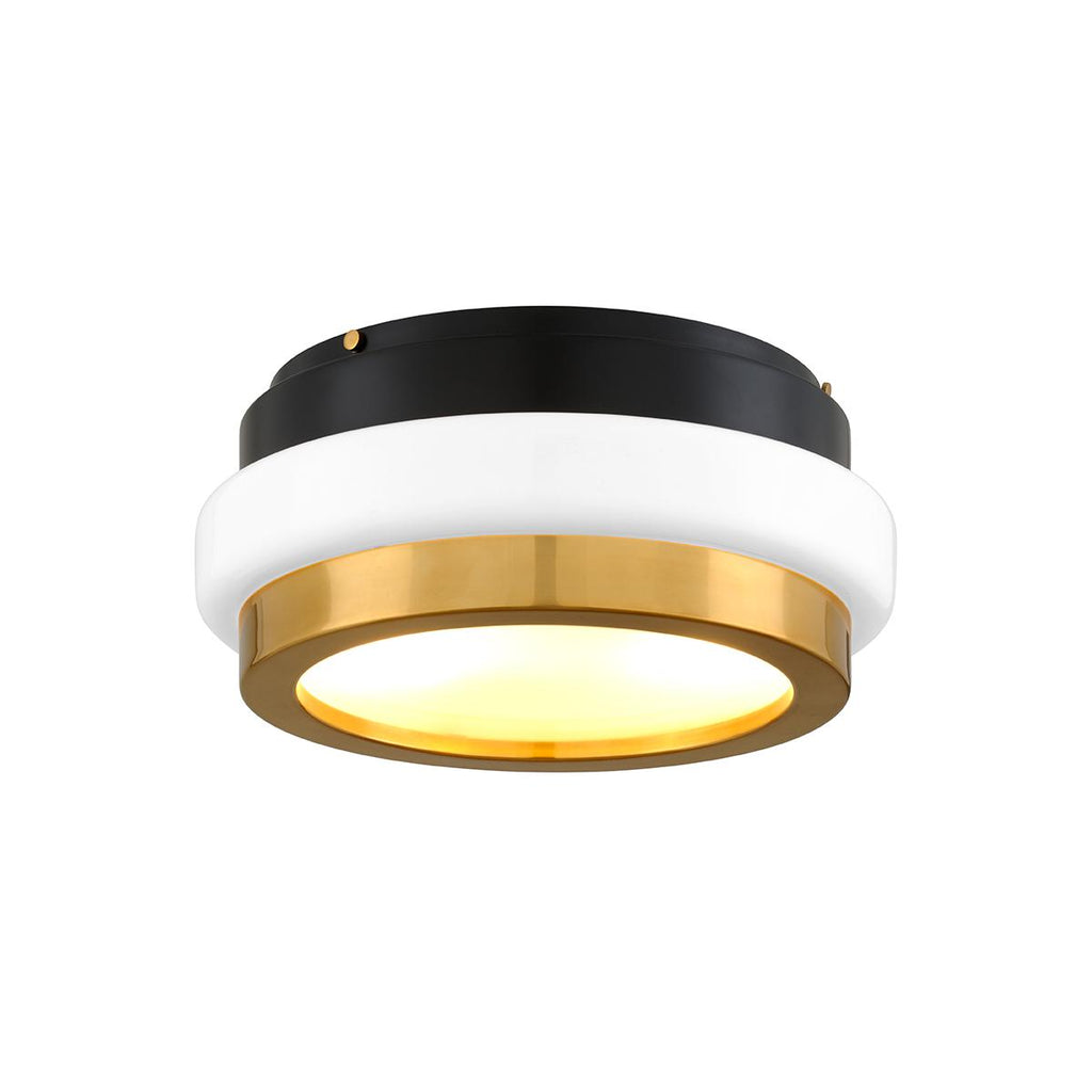 Corbett Lighting Beckenham VINTAGE POLISHED BRASS/BLACK BRASS 16W x 16L x 6.75H Flush Mount